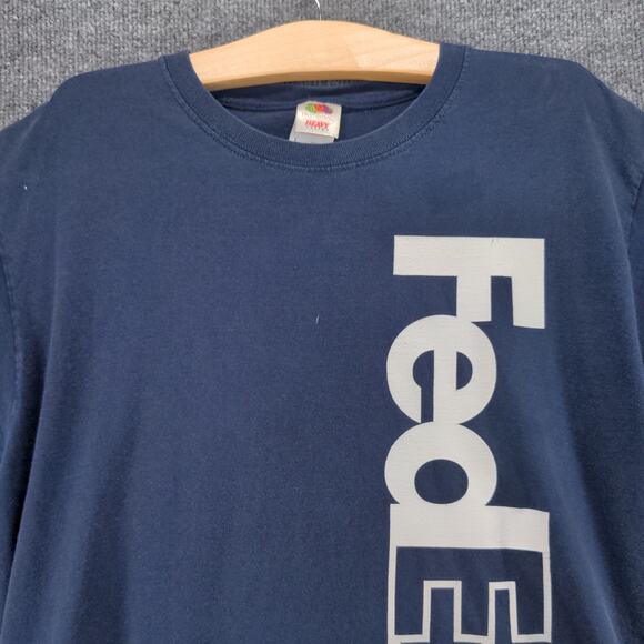 FedEx Federal Express March of Dimes T Shirt Size L Blue Double Sided Graphic - Picture 6 of 10